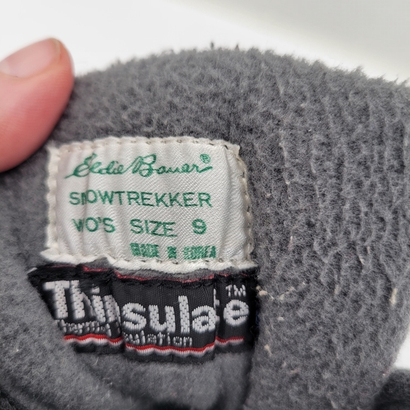Womens Eddie Bauer Snow Trekker Boots Thinsulate Size 9 Black - Picture 5 of 8